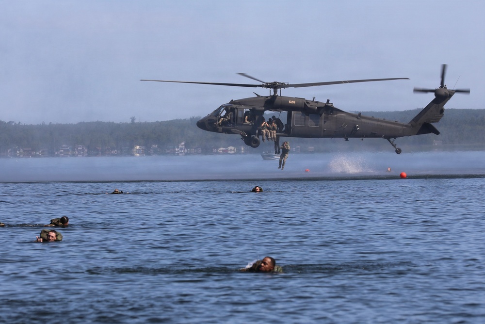 Army Reserve Engineers conduct Helocast operations during Northern Strike 26-2
