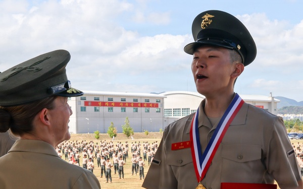MARFORK commander attends ROKMC boot camp graduation