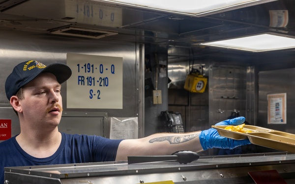 John Paul Jones Sailor Serves Meals