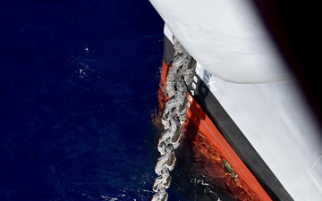 USS Mount Whitney Anchor Handling Exercise