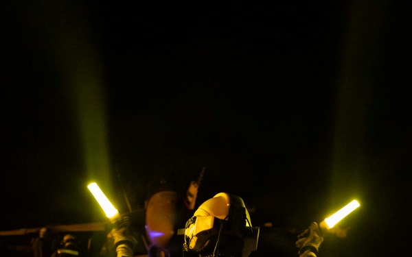 USS George H.W. Bush Conducts Night Flight Ops