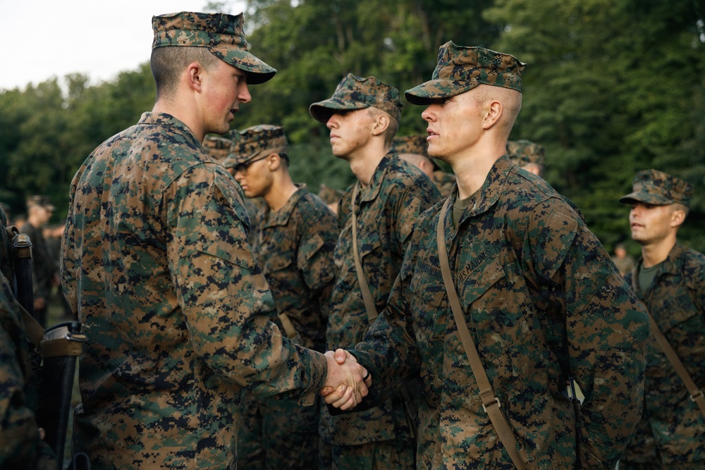 Lima Company Eagle, Globe, and Anchor ceremony