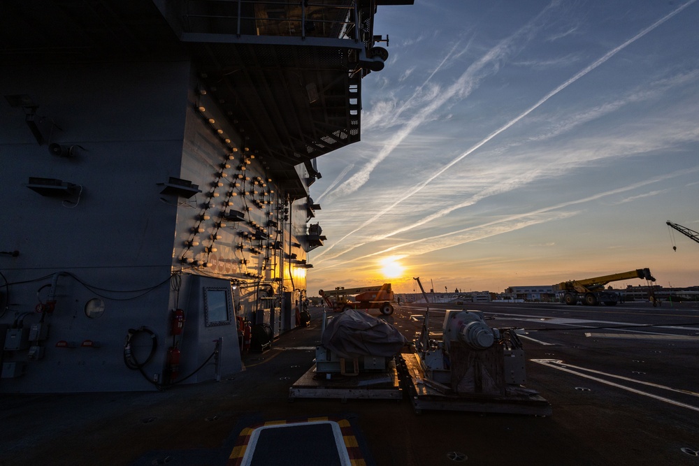 PCU John F. Kennedy Conducts a Ship-Turn Evolution