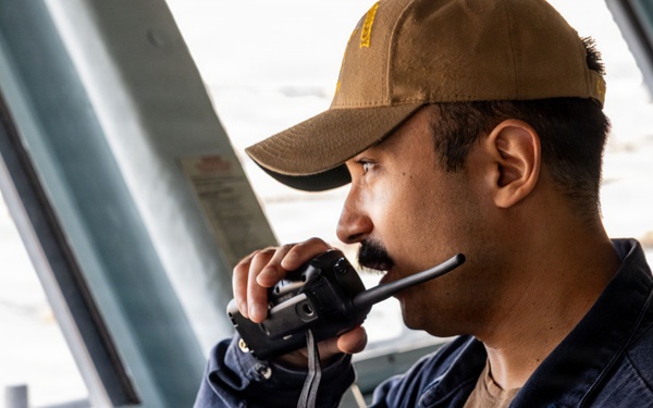PCU John F. Kennedy Conducts a Ship-Turn Evolution