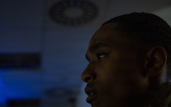 Airman performs command post duties at Spangdahlem AB