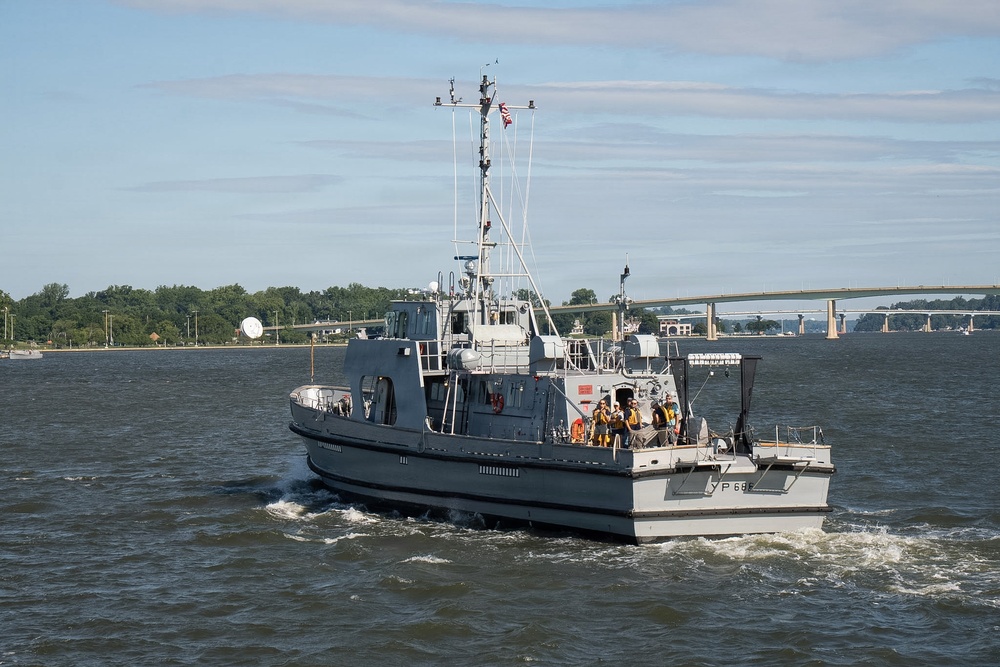U.S. Naval Academy midshipmen participate in summer training ashore and aboard Yard Patrol (YP) craft as part of the U.S. Naval Academy's “YP NEXT” effort