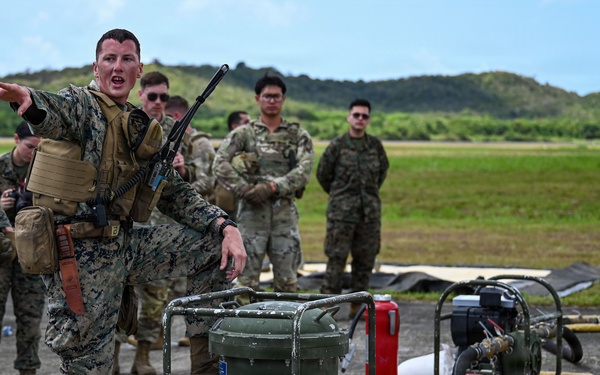 Air Force, Marine Corps train together simulating hot pit refueling