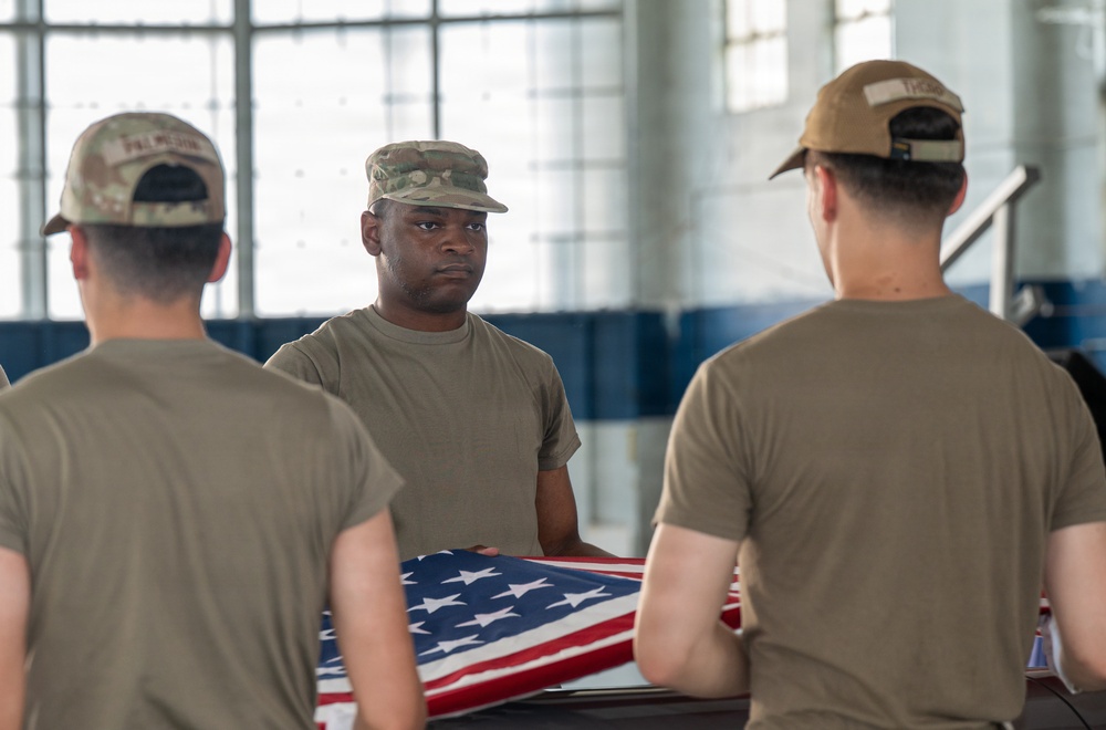 Maxwell Honor Guard conducts training to sharpen skills.