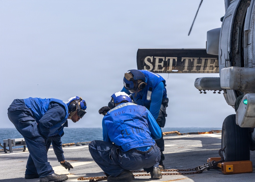 Flight Operations Aboard USS Ross (DDG 71)
