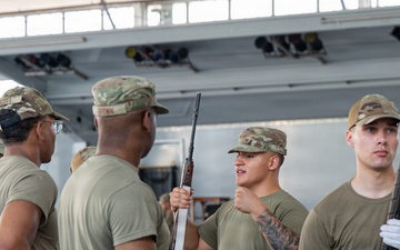 Maxwell Honor Guard conducts training to sharpen skills.