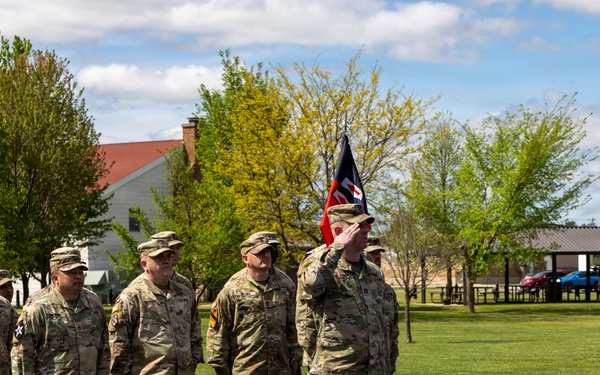 Incoming Commander Announces Completion of Ceremony