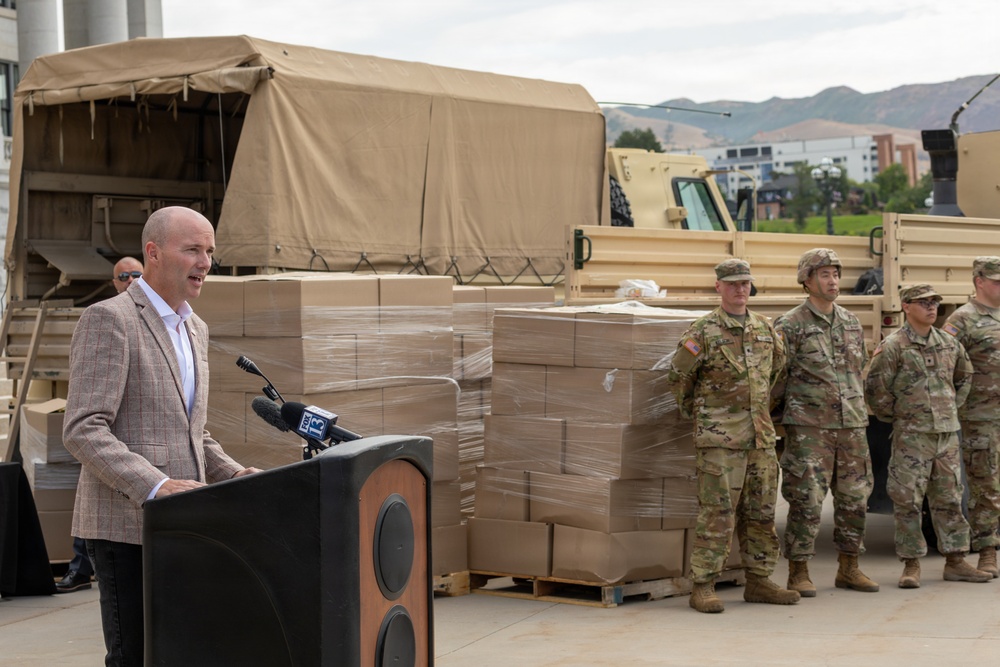Utah National Guard Helps Deliver Care Packages to Deployed Families