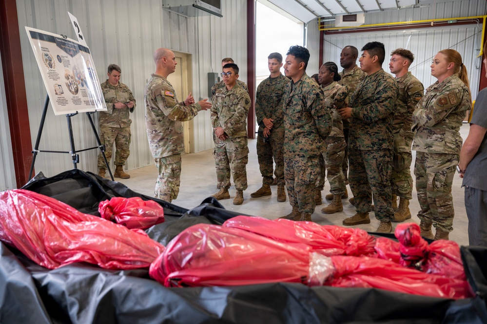 Joint service Northern Strike 26-2 participants train on expeditionary mortuary skillsets