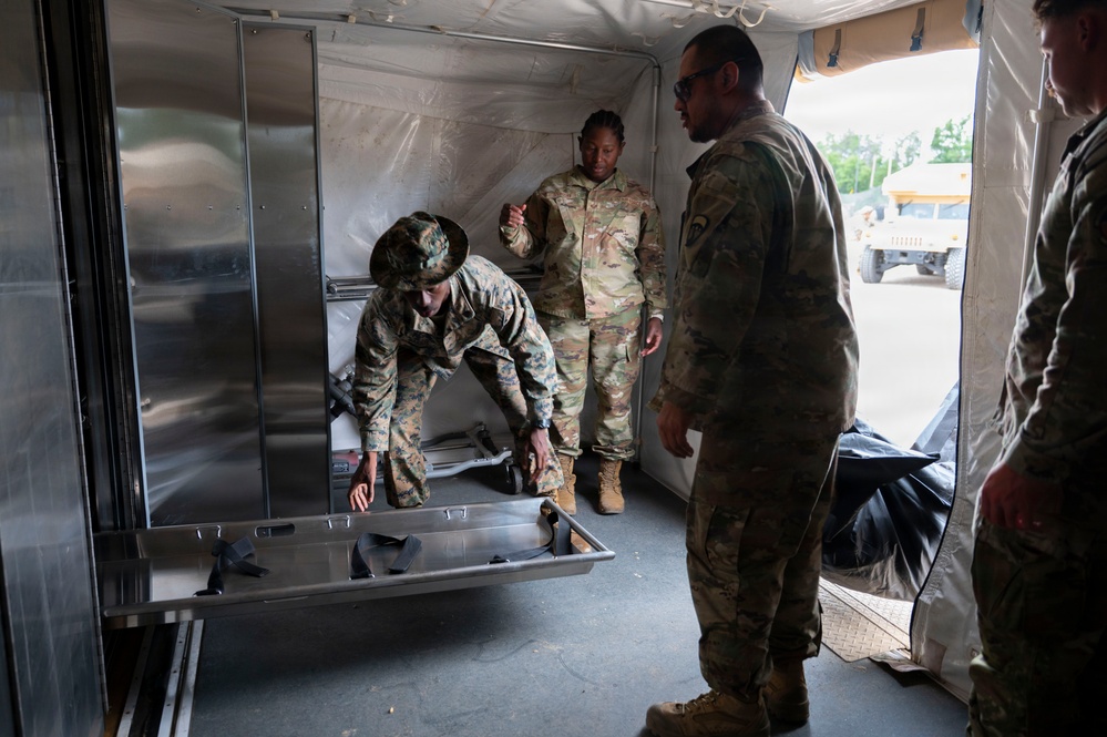 Joint service Northern Strike 26-2 participants train on expeditionary mortuary skillsets
