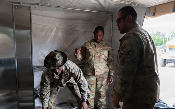 Joint service Northern Strike 26-2 participants train on expeditionary mortuary skillsets