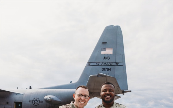 Tech. Sgt. Daveon Upchurch reenlists into the Missouri Air National Guard