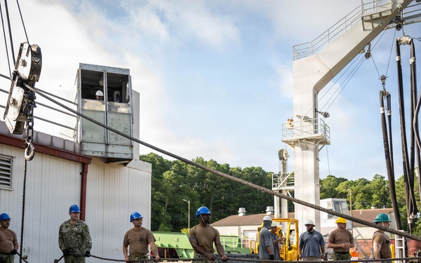 Military Sealift Command Reservists conduct Standard Tension Replenishment Alongside Method (STREAM) training
