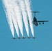 Thunderbirds fly over Statue of Liberty