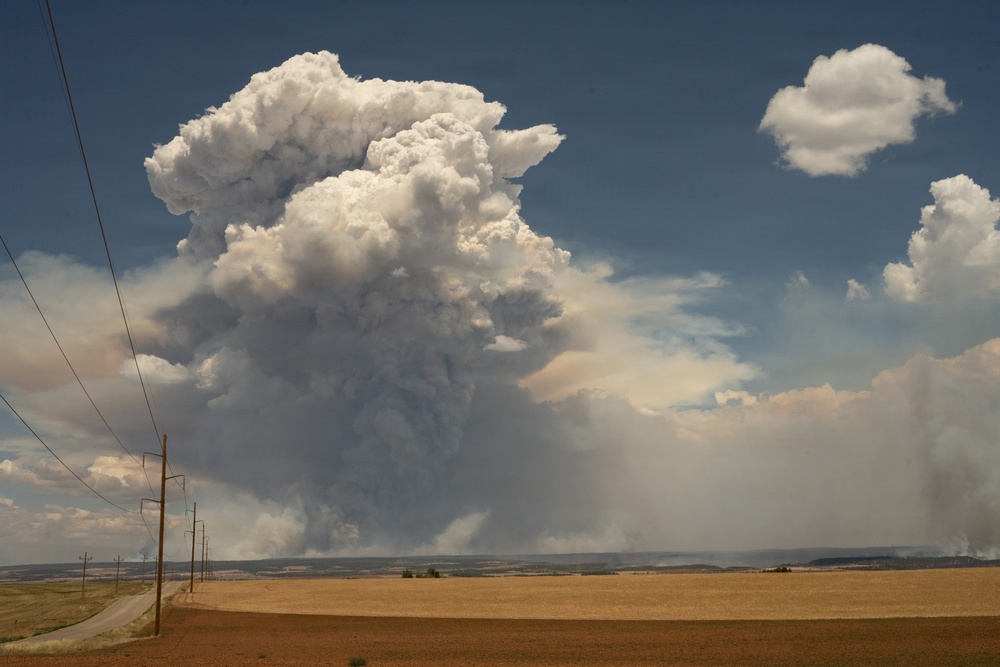 Pyrocumulus Cloud Towers Over the Ferris Fire