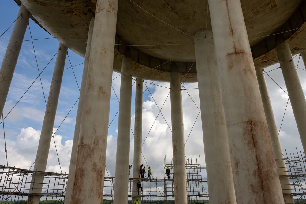 Washington Suburban Sanitary Commission works on JBA Water Tower