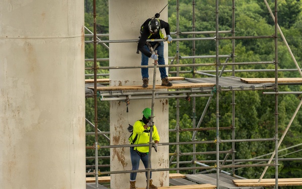 Washington Suburban Sanitary Commission works on JBA Water Tower
