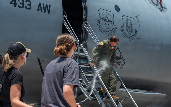 Col. Jeffrey Marks Final Flight as Alamo Wing Commander