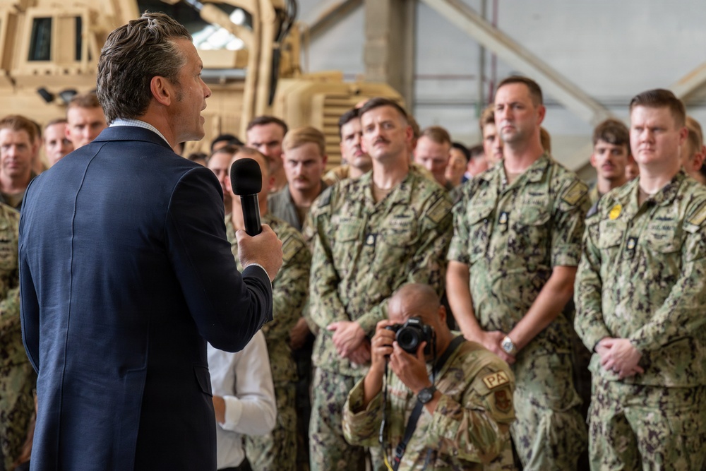 Secretary of War Pete Hegseth Visits Joint Base Lindsey Graham