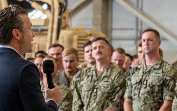 Secretary of War Pete Hegseth Visits Joint Base Lindsey Graham