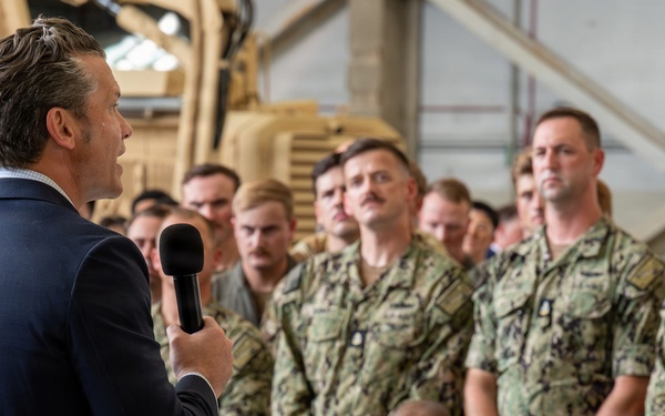 Secretary of War Pete Hegseth Visits Joint Base Lindsey Graham