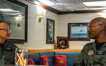 COMNAV AIRPAC Chaplin Visits Ronald Reagan