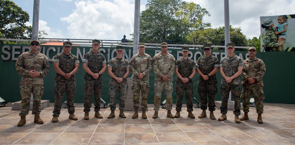 U.S. Service members and Panamanian Security Institutions work together during the International Officers Tactical Intelligence Course