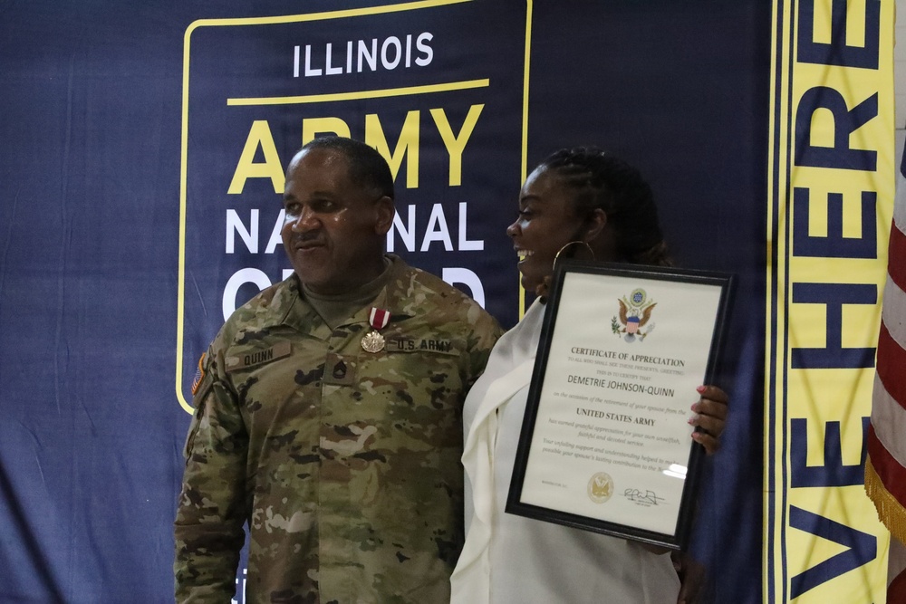Quinn Honored for Nearly 3 Decades of Service and ‘Creating a Family’ of Soldiers