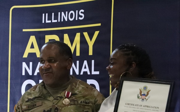 Quinn Honored for Nearly 3 Decades of Service and ‘Creating a Family’ of Soldiers