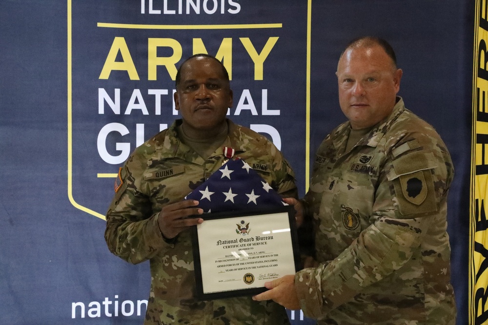 Quinn Honored for Nearly 3 Decades of Service and ‘Creating a Family’ of Soldiers