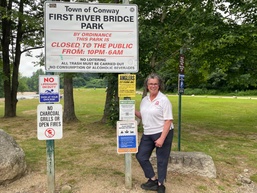 Silver Jackets unveil flood warning signs in Conway, New Hampshire