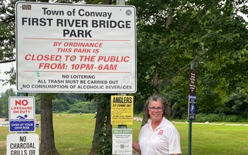 Silver Jackets Unveil Flood Warning Signs in Conway, New Hampshire