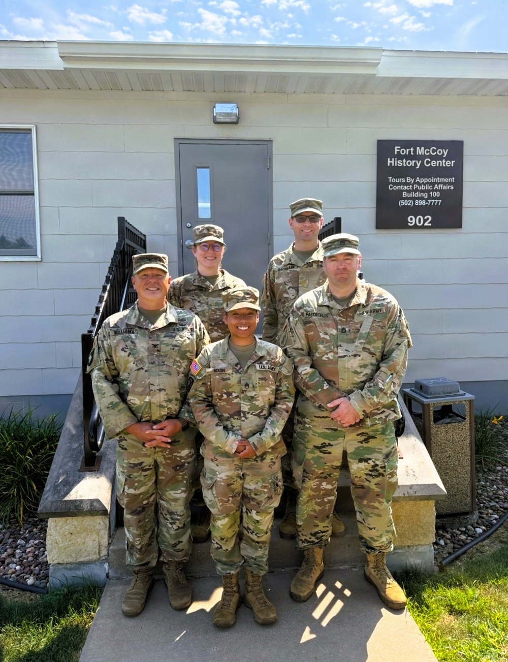 326th Military History Detachment visits Fort McCoy Commemorative Area to learn about Army heritage preservation