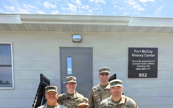 326th Military History Detachment visits Fort McCoy Commemorative Area to learn about Army heritage preservation