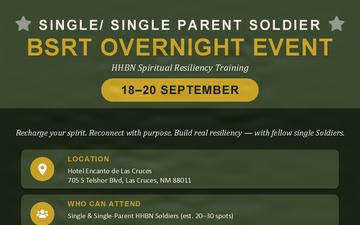 HHBN UMT single and single parent Soldier BSRT event