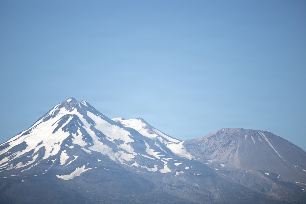 Mount Shasta and Shastina on the Shasta-Trinity National Forest