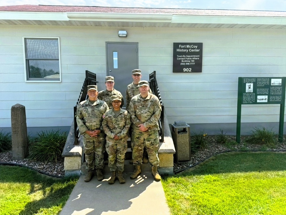 326th Military History Detachment visits Fort McCoy Commemorative Area to learn about Army heritage preservation