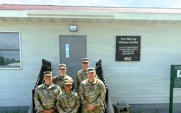 326th Military History Detachment visits Fort McCoy Commemorative Area to learn about Army heritage preservation