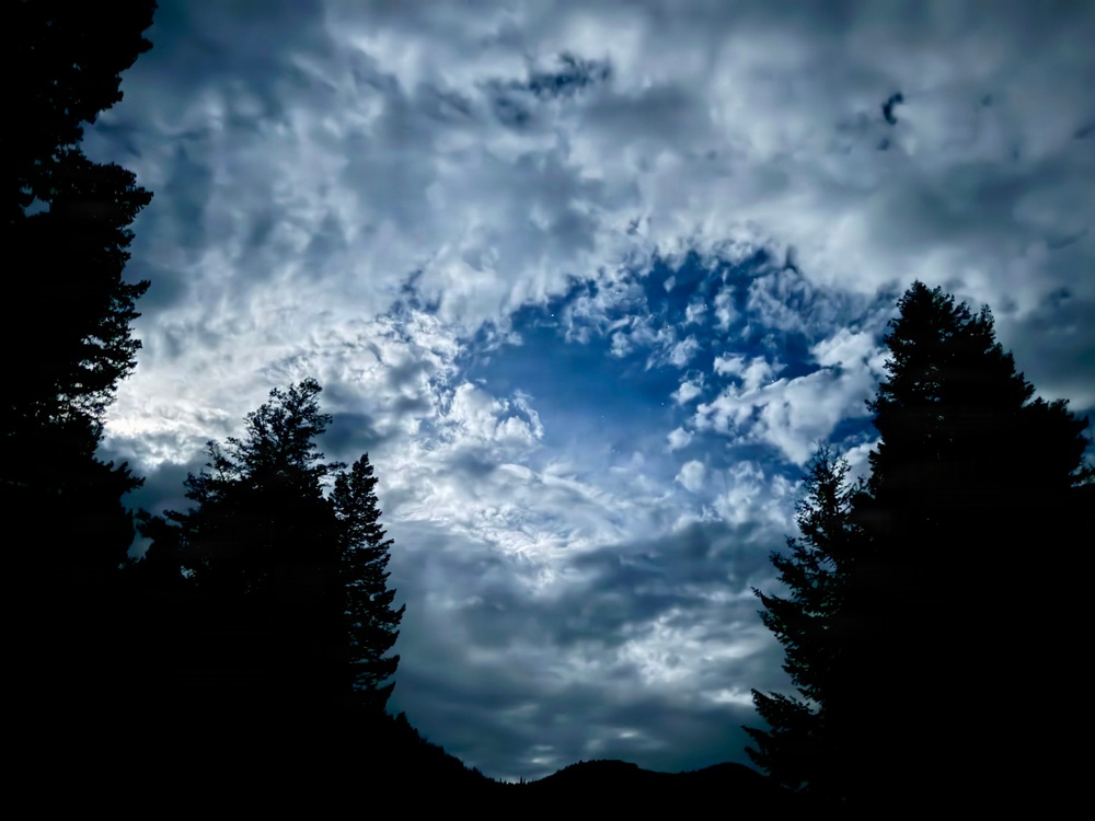 Moon lit clouds