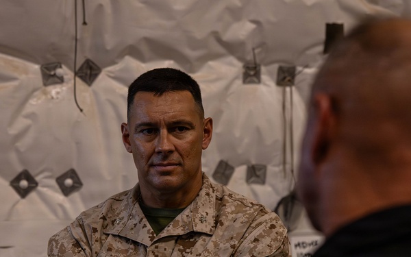 SLTE 4-26: Col. Hillary Receives Brief from 2nd Marine Regiment
