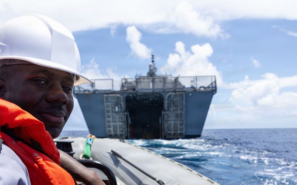 RBDF Midshipman aboard a Navy RHIB