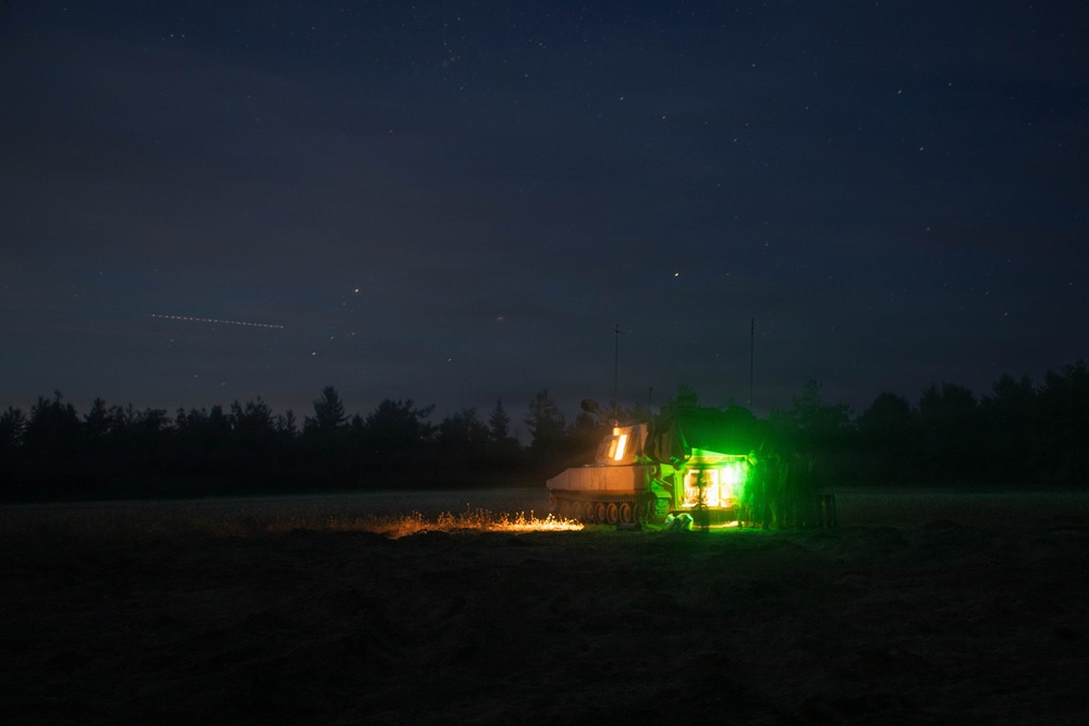 The W. Va. Guard's 1/201st Field Artillery Battalion conduct fire missions during Northern Strike 26-2