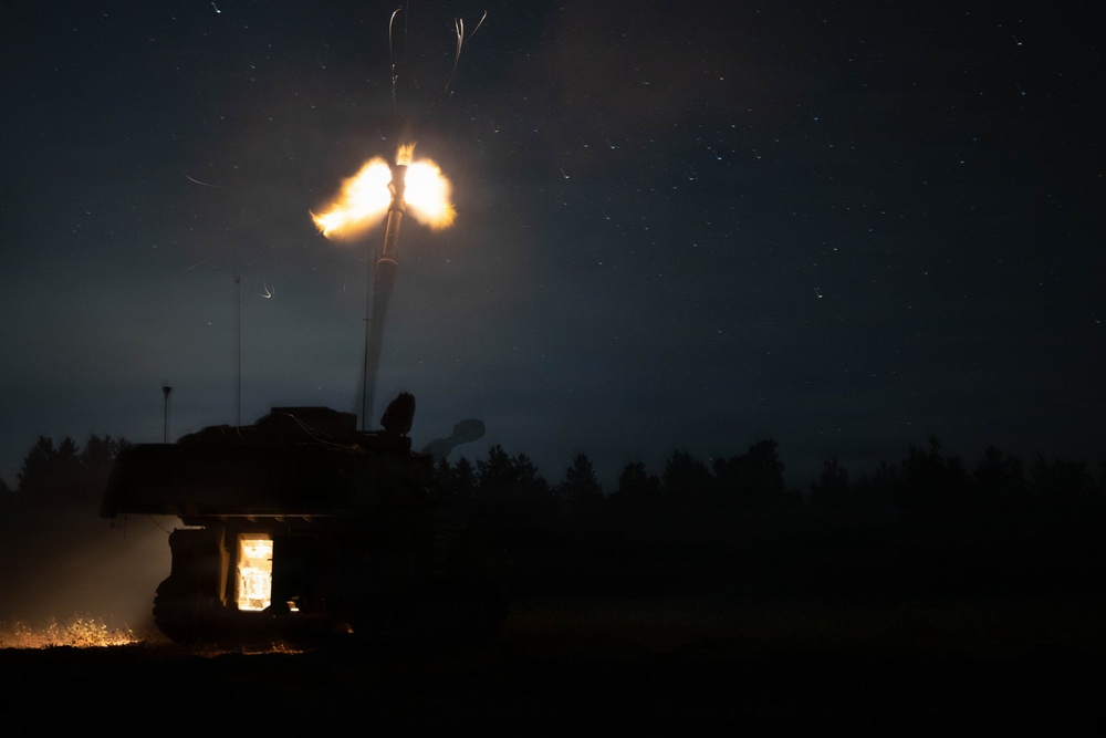 The W. Va. Guard's 1/201st Field Artillery Battalion conduct fire missions during Northern Strike 26-2