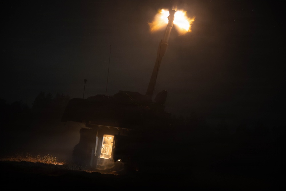 The W. Va. Guard's 1/201st Field Artillery Battalion conduct fire missions during Northern Strike 26-2