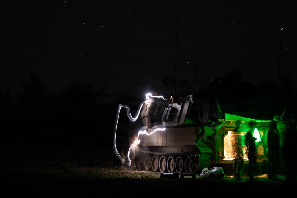 The W. Va. Guard's 1/201st Field Artillery Battalion conduct fire missions during Northern Strike 26-2