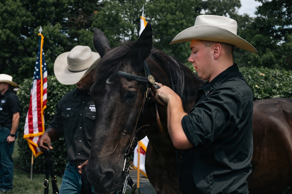 Military Mounted Battalion Horse Retirement Ceremony